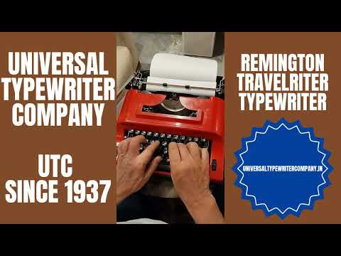 Typing Demonstration Video of Remington Travelriter Typewriter. Available from universaltypewritercompany.in