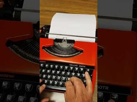 Typing Demonstration Video of Brother Deluxe 250TR Typewriter. Available from universaltypewritercompany.in