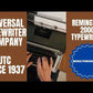 Typing Demonstration Video of Remington 2000 Typewriter. Available from universaltypewritercompany.in