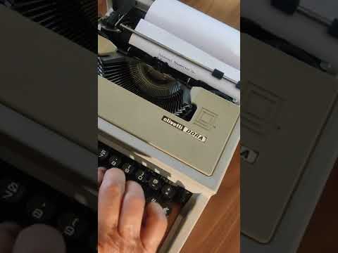 Typing Demonstration Video of Olivetti Dora Typewriter. Available from universaltypewritercompany.in