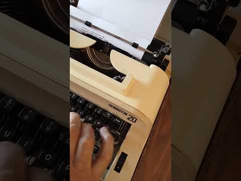 Typing Demonstration Video of Remington 20 Typewriter. Available from universaltypewritercompany.in