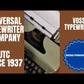 Typing Demonstration Video of Voss Typewriter. Available from universaltypewritercompany.in