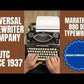 Typing Demonstration Video of Marathon 880 DLX Typewriter. Available from universaltypewritercompany.in