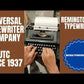 Typing Demonstration Video of Remington 20 Typewriter. Available from universaltypewritercompany.in