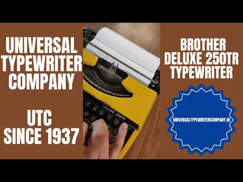 Typing Demonstration Video of Brother Deluxe 250TR Typewriter. Available from universaltypewritercompany.in