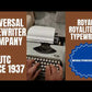 Typing Demonstration Video of Royal Royalite 120 Typewriter. Available from universaltypewritercompany.in