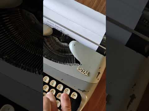 Typing Demonstration Video of Royal Royalite Model Typewriter. Available from universaltypewritercompany.in