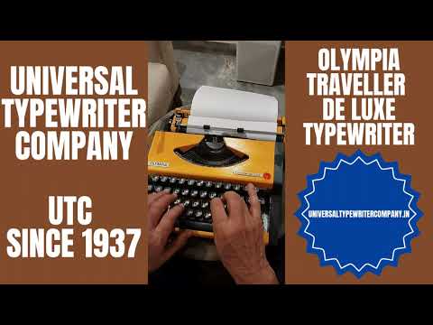Typing Demonstration Video of Olympia Traveller De Luxe Typewriter. Available from universaltypewritercompany.in
