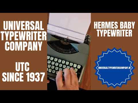 Typing Demonstration Video of Hermes Baby Typewriter. Available from universaltypewritercompany.in