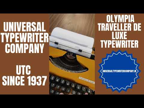 Typing Demonstration Video of Olympia Traveller De Luxe Typewriter. Available from universaltypewritercompany.in