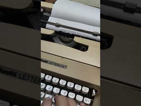 Typing Demonstration Video of Olivetti Lettera 35 Typewriter. Available from universaltypewritercompany.in