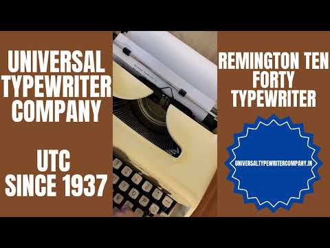 Typing Demonstration Video of Remington Ten Forty Typewriter. Available from universaltypewritercompany.in