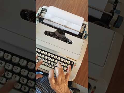 Typing Demonstration Video of Underwood 378 Typewriter. Available from universaltypewritercompany.in