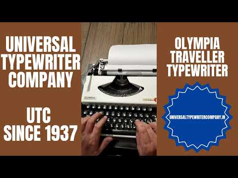 Typing Demonstration Video of Olympia Traveller Typewriter. Available from universaltypewritercompany.in