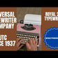 Typing Demonstration Video of Royal 200 Typewriter. Available from universaltypewritercompany.in