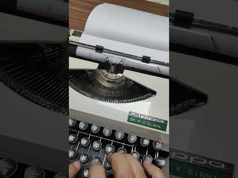 Typing Demonstration Video of Adler Tippa Typewriter. Available from universaltypewritercompany.in