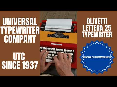 Typing Demonstration Video of Olivetti Lettera 25 Typewriter. Available at universaltypewritercompany.in