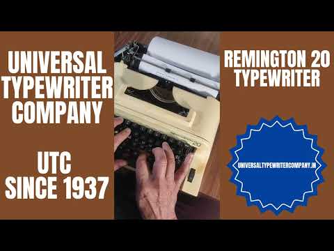 Typing Demonstration Video of Remington 20 Typewriter. Available from universaltypewritercompany.in