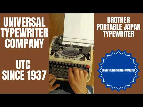 Typing Demonstration Video of Brother Portable Japan Typewriter.
Available from universaltypewritercompany.in
