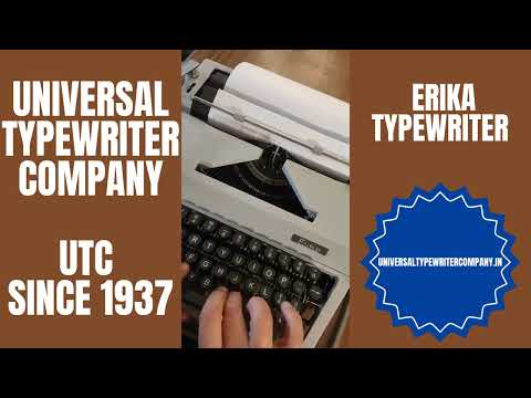 Typing Demonstration Video of Erika Typewriter. Available from universaltypewritercompany.in