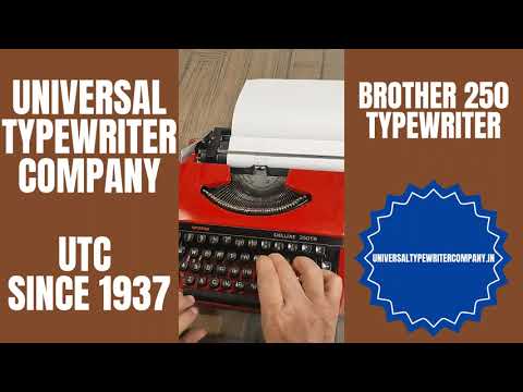 Typing Demonstration Video of Brother 250 Typewriter. Available from universaltypewritercompany.in