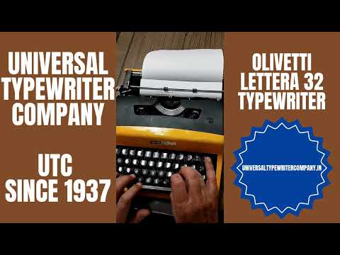 Typing Demonstration Video of Olivetti Lettera 32 Typewriter. Available from universaltypewritercompany.in