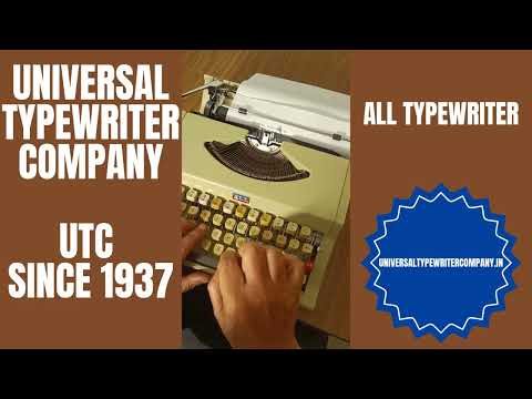 Typing Demonstration Video of All Typewriter.
Available from universaltypewritercompany.in