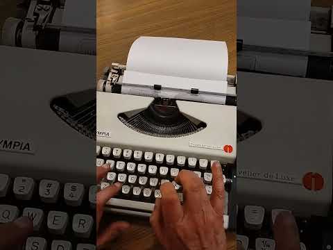 Typing Demonstration Video of Olympia Traveller de Luxe Typewriter. Available from universaltypewritercompany.in