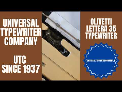 Typing Demonstration Video of Olivetti Lettera 35 Typewriter. Available from universaltypewritercompany.in