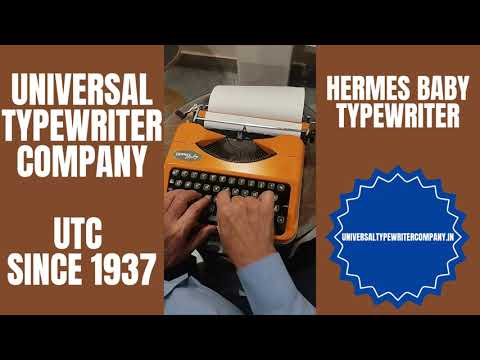 Typing Demonstration Video of Hermes Baby Typewriter. Available from universaltypewritercompany.in