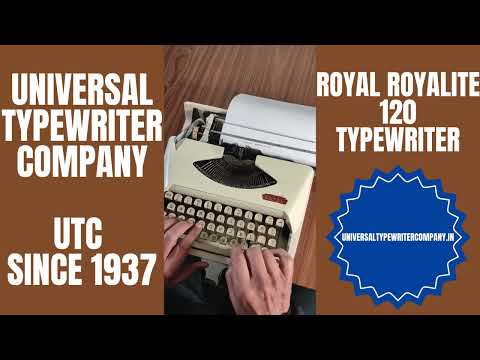 Typing Demonstration Video of Royal Royalite 120 Typewriter. Available from universaltypewritercompany.in