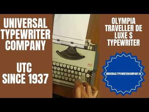 Typing Demonstration Video of Olympia Traveller de Luxe S Typewriter.
Available from universaltypewritercompany.in