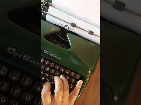 Typing Demonstration Video of Optima Typewriter. Available from universaltypewritercompany.in