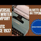Typing Demonstration Video of Olivetti Studio 44 Typewriter. Available from universaltypewritercompany.in