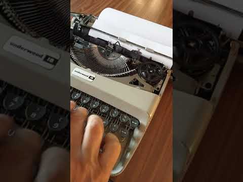 Typing Demonstration Video of Underwood 18 Typewriter. Available from universaltypewritercompany.in