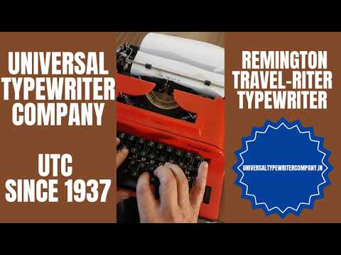 Typing Demonstration Video of Remington Travel-Riter Typewriter. Available from universaltypewritercompany.in