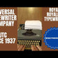 Typing Demonstration Video of Royal Royalite Typewriter.
Available from universaltypewritercompany.in