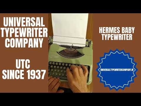 Typing Demonstration Video of Hermes Baby Typewriter.
Available from universaltypewritercompany.in