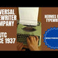 Typing Demonstration Video of Hermes Baby Typewriter.
Available from universaltypewritercompany.in
