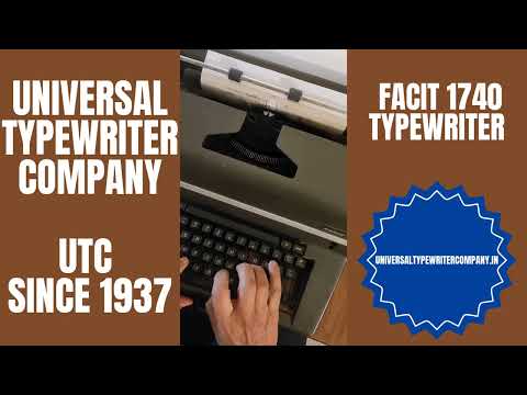 Typing Demonstration Video of Facit 1740 Typewriter. Available from universaltypewritercompany.in