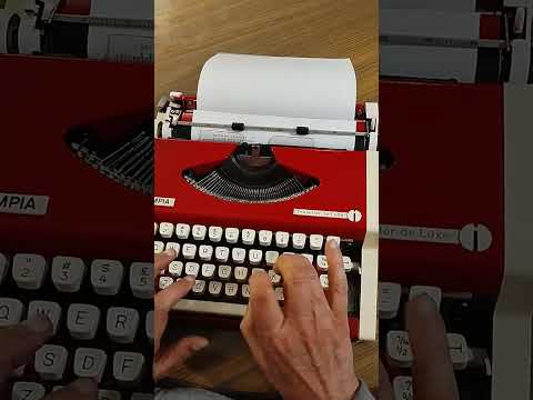 Typing Demonstration Video of Olympia Traveller de Luxe Typewriter. Available from universaltypewritercompany.in