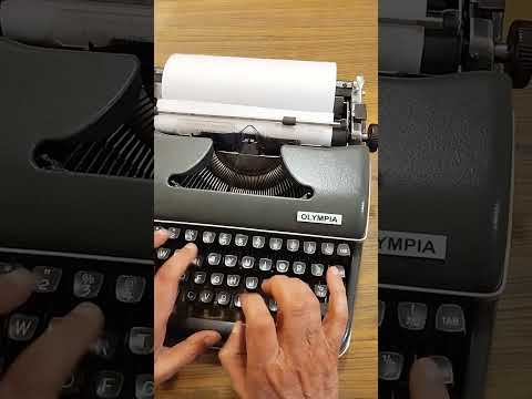 Typing Demonstration Video of Olympia Typewriter. Made in Germany. Available from universaltypewritercompany.in