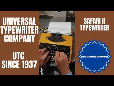 Typing Demonstration Video of Imperial Safari II QWERTZ keyboard Typewriter. Available from universaltypewritercompany.in