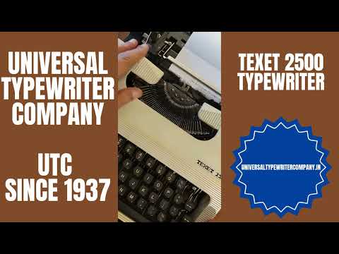 Typing Demonstration Video of Texet 2500 Typewriter. Available from universaltypewritercompany.in