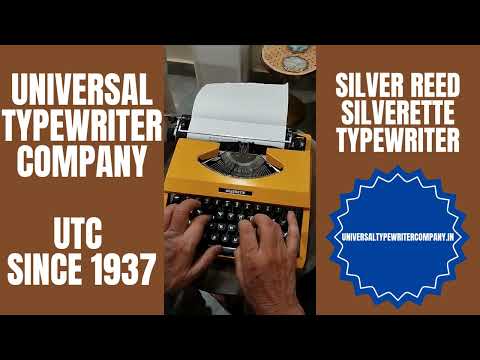 Typing Demonstration Video of Silver Reed Silverette Typewriter. Available from universaltypewritercompany.in