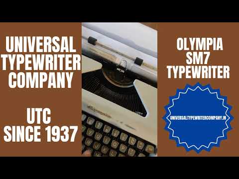 Typing Demonstration Video of Olympia SM7 Typewriter. Available from universaltypewritercompany.in