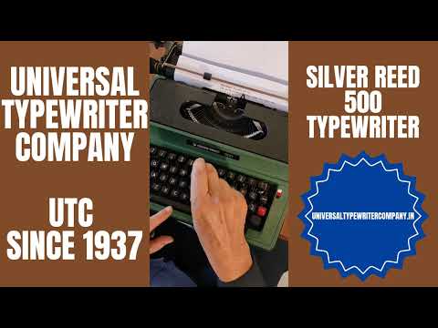 Typing Demonstration Video of Silver Reed 500 Typewriter. Available from universaltypewritercompany.in