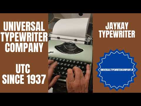 Typing Demonstration Video of Jaykay Typewriter. Available from universaltypewritercompany.in