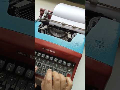 Typing Demonstration Video of Olivetti Lettera  32 Typewriter. Available from universaltypewritercompany.in