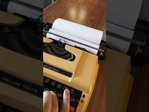 Typing Demonstration Video of Brother Deluxe 750TR Typewriter. Available from universaltypewritercompany.in